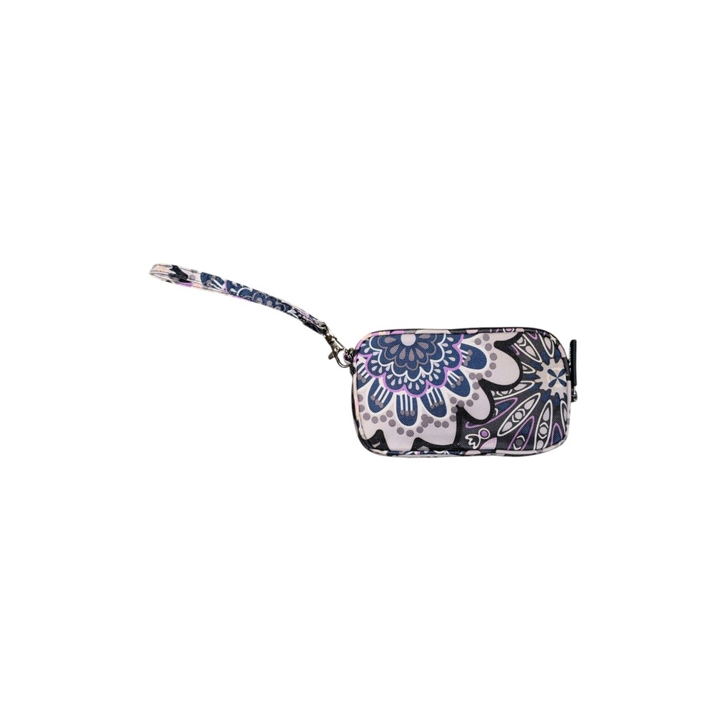 Vera Bradley Mimosa Medallion Wristlet Purple Blue Gray Zip Clutch 23007-N64